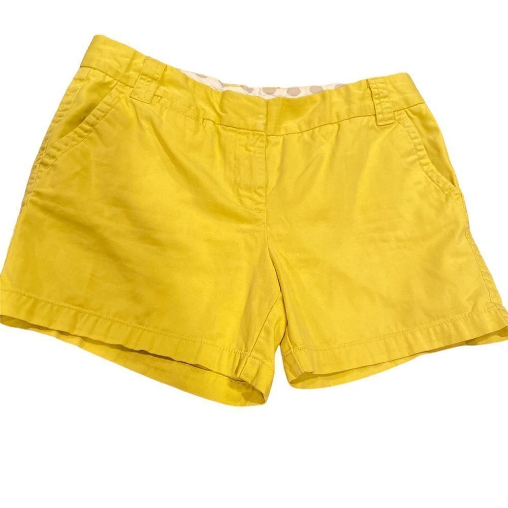J Crew Chino Classic Twill City Fit Size 8 Yellow Shorts